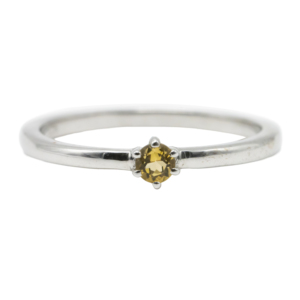 Luxury 925 Sterling Silver Rhodium Plated Champagne Yellow Solitaire Minimal <b>Ring</b> for Women Fine Jewelry - Product Image 1