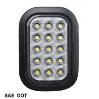 Feu arrière LED rectangulaire 12V 24V, feu arrière de direction S, SAE DOT FMVSS108 pour camion et remorque