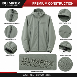 Chaqueta Cortavientos Ligera con Capucha para Hombre, Personalizada OEM, Resistente al Agua, para Deportes al Aire Libre, Directo de Fábrica, Blimpex INT - Product Image 4