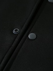 Varsity <b>Jacket</b> Men's Black Yellow Sleeve Casual Eco-Friendly Breathable Fleece Cotton High Street Style <b>Summer</b> Outerwear OEM - Product Image 3