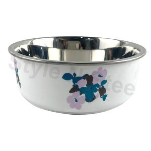 Bol pour animaux domestiques Bol Alpha portable écologique pour animaux de compagnie Offre Spéciale plat en acier inoxydable avec motif solide - Product Image 1