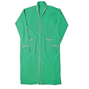 Cardigan en tricot vert Alpha pour femme, à manches longues, en molleton de coton, avec broderie grecque et lettres AKA, col en V, style universitaire - Product Image 1