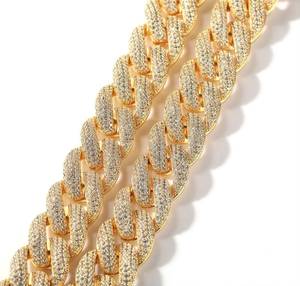 Moissanite Diamond <b>Long</b> Clasp Miami Cuban Link Chain 14K Gold 925 Sterling Silver Round Cut Hip Hop <b>Necklaces</b> Fine Jewelry - Product Image 2