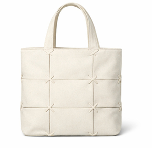 Bolsos de Mano de Lona para Mujer, Diseño Nuevo y Moderno, de Gran Capacidad, con Patrón de Diamantes, Casuales, para Compras - Product Image 1