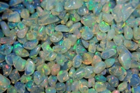 Opale naturelle éthiopienne, cabochon, taille brillante, multicolore, pierre brute polie, qualité supérieure, jeu de couleurs/effet de feu
