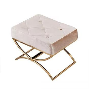 Taburete Otomano Moderno Multifuncional de Terciopelo y Metal, Calidad de Exportación, Gran Venta 2k25 - Product Image 1