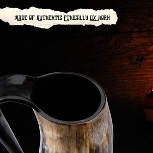 Jarra de Cerveza de Cuerno Natural Personalizada, Hecha a Mano, Taza de Beber de Cuerno de Búfalo, Vaso Vikingo, Artículos de Bar Rústicos para Venta al por Mayor - Product Image 6
