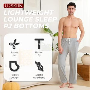Athletic <b>Trousers</b> For men 100% Cotton Solid Joggers Pants Soft <b>Yoga</b> Lightweight Running Lounge Casual Pants with Pockets Sleep - Product Image 4