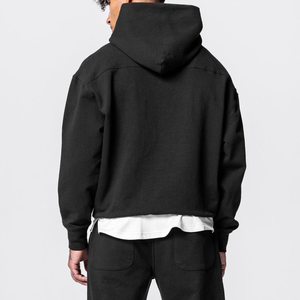 Sweat à capuche pour homme en coton mélangé de haute qualité, impression personnalisée, style hiver thermique entièrement doublé polaire, épais - Product Image 2