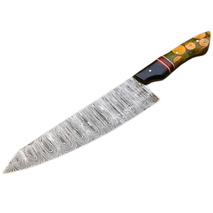 Cuchillos de Cocina Premium con Hoja de Acero Estampado y Mango de Estilo Full Tang para Rebanar, Picar y Cortar en Cubos Carne y Verduras - Product Image 4