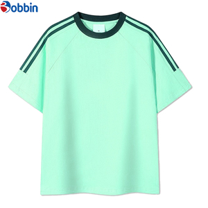 BOBBIN INDUSTRIES Camiseta Personalizada para Hombre, Tallas Grandes, Estilo Urbano, Costuras en Contraste, Franja en el Hombro, Manga Corta, Corte Regular, 100% Algodón - Product Image 5