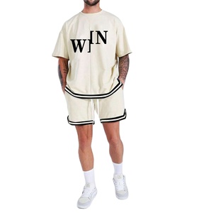 Breathable Men's 2 Piece Summer Tracksuit <b>Set</b> Casual T Shirt and Shorts Outfit Fashion Street wear Sweat <b>Set</b> for Gym Fitness - Product Image 1