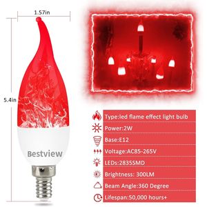 Lampadine LED con Effetto Fiamma, Luce Tremolante Intelligente, 3 Modalità, Base E12 per Decorazioni di Halloween - Product Image 4