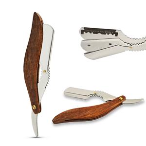 RSI NL-4rr Men's Face Razor 5 <b>Blades</b> Lubricating Strip Trimmer Stainless Steel Handle Non-Disposable for Hotel/Outdoor/<b>Barber</b> - Product Image 3