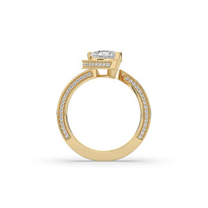 Anillo de Compromiso de Lujo de Oro Sólido de 10K/14K con Diamante Cultivado en Laboratorio de Corte Brillante de 2.56Ct, Ligero, de Luxeshine Jewellery - Product Image 4
