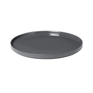 Bandeja de Servicio Redonda de Metal Gris de Lujo, Plato Decorativo Esmaltado, Bandeja para Comida, Centro de Mesa para Cafetería, Bandeja Decorativa para Restaurante - Product Image 1