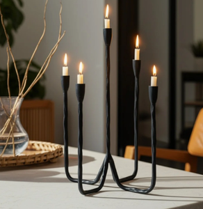 เชิงเทียนโลหะสีดำสวยหรู ขนาด 16 นิ้ว เป็นมิตรกับสิ่งแวดล้อม ทนความร้อน เหมาะสำหรับตกแต่งงานแต่งงาน ในราคาประหยัด - Product Image 3