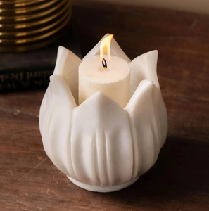 Support de bougie en marbre blanc, vente chaude, pour la décoration de la maison, artisanat naturel, haute qualité, finition artisanale. - Product Image 4