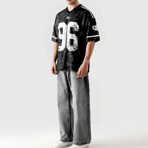 High Quality Oversized Custom Logo American Football Jerseys Mesh Jerseys Streetwear Short Sleeve OEM ODM Manufacturer - Product Image 5