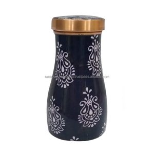 Carafe à eau en cuivre émaillé faite à la main, pot de verres au design traditionnel et moderne pour votre maison, bon prix disponible - Product Image 2