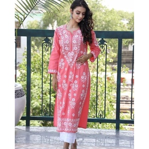 DISEÑADOR RAYON PUNTADA DE CADENA TOP CON PALAZZO PEACH - Product Image 1