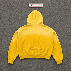 Sudadera con capucha informal amarilla con cremallera y estampado de corazón, diseño oversize unisex con texto “Love Me” para moda urbana - Product Image 6