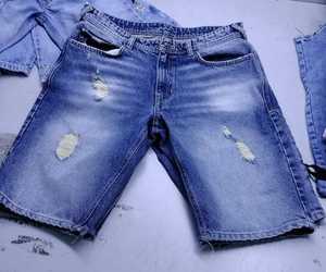 Nouveau short en jean unisexe au design unique avec broderie, imprimé, sublimation, logo vieilli, shorts bon marché de haut niveau vente en gros - Product Image 6