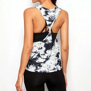 Hot Selling Top Best Quality Women Tank Top <b>Button</b> Custom Logo Quick Dry Breathable Eco-Friendly Spandex/Polyester - Product Image 5