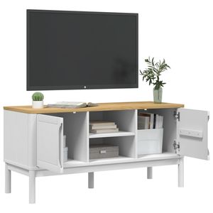 Supporto TV legno massello pino FLORO bianco 44.9 "x 16.9" x 21.7 "solido pino TV Stand - Product Image 4