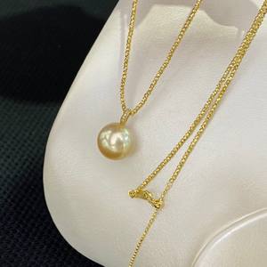 สร้อยคอไข่มุกน่านหยาง ค.โกลด์ บีด  ไข่มุกธรรมชาติจากน้ำทะเล ความเข้มข้นสูง  ซีรีส์สี  หายาก - Product Image 5