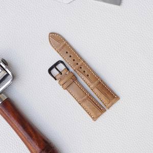 Fournisseur du Vietnam de montre de luxe avec bracelet en cuir d'alligator véritable Bracelets de montre personnalisés de 18mm à 24mm avec boucle en acier inoxydable - Product Image 5