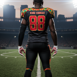 Uniforme unisexe respirant, bicolore, design sublimé personnalisable, 100 % polyester, short à séchage rapide, uniformes de football américain - Product Image 6