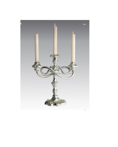 Elegante candelabro de aluminio con acabado plateado para cenas reales, eventos, decoración de bodas y estilo de Mesa para el hogar - Product Image 3