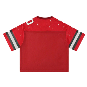 New Arrived 100% Polyester Boxy Fit <b>Retro</b> Mesh Short Sleeve Printed <b>Football</b> Jersey Custom Team Logo Moisture-Wicking - Product Image 2