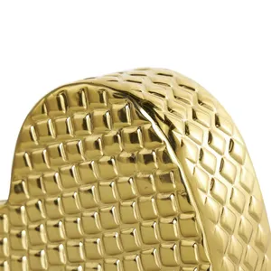 Escultura de Fuente Abstracta Creativa de Aluminio Chapada en Oro, Pieza Decorativa Premium, Decoración Interior de Hotel Boutique, Moderna - Product Image 4