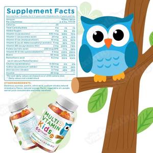 Gomitas Multivitamínicas para Niños en Crecimiento, 100% Naturales, Grado Alimenticio, Fórmula Masticable, Venta al Por Mayor - Product Image 5