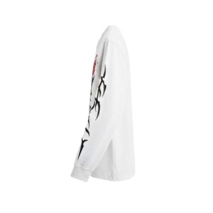 Personnalisable blanc chemise à manches longues 3D numérique graphique conceptions marque nom Streetwear mode pour unisexe automne 100% coton - Product Image 3