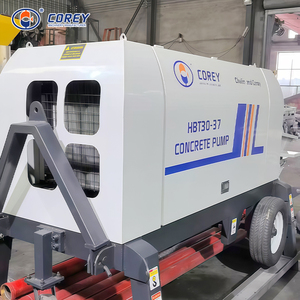 Bomba de Concreto Portátil Hidráulica Diésel Móvil HBT50 Montada en Remolque - Product Image 6