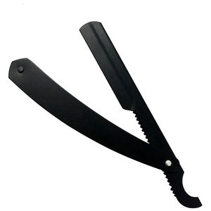 Premium Folding Straight <b>Razor</b> <b>Single</b> <b>Blade</b> Stainless Steel Plastic Handle Barber Shaving Knife Reusable Cut Throat <b>Razor</b> - Product Image 6