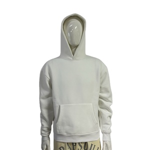 Sudadera con capucha en blanco Ropa deportiva Sudaderas con capucha para hombres Ropa básica Mezcla de algodón Sudadera personalizada lisa de alta calidad - Product Image 1