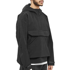 OEM Customized Mens Jacket Wind Breaker Fashion Streetwear Nylon Windbreaker Jacket for Unisex in Solid Color - Product Image 2