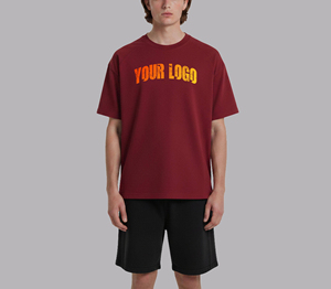 T-shirt Homme Personnalisé à Épaules Tombantes 100% Coton avec Logo Sérigraphié sur le Devant, Écologique, Respirant, Grammage Lourd, Coupe Ample - Product Image 6