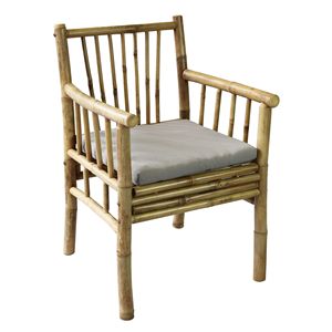 Wholesale Bamboo Garden Chair Natural Outdoor Indoor Patio Seating with Cushion Durable Comfortable Design Furniture OEM ODM - Product Image 5
