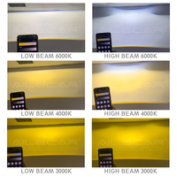 Projecteur LED matriciel L15 1,5 pouce, faisceau haut/bas avec changement de couleur via application téléphonique, phares LED 12V 4000lm