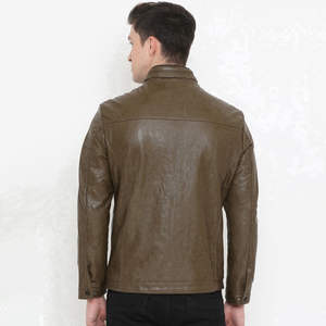 Chaqueta de Cuero para Hombre, Elegante y con Diseño Limpio, Impermeable y Transpirable, Corte Relajado para Atuendos Diarios y Estilo Moderno - Product Image 2