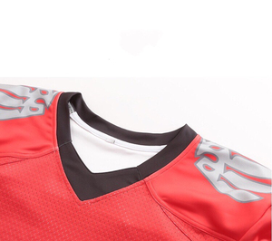 Uniform Wholesale Custom American Football Jersey Breathable <b>Mesh</b>-Stitched Rugby Shirts Uniform Digital Print Teamwear Summer - Product Image 4