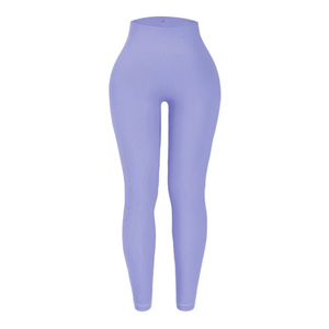 Customized High Quality Women Leggings Solid Pattern Quick Dry Breathable Spandex/Nylon High Waist Full Length <b>Pants</b> Style - Product Image 3