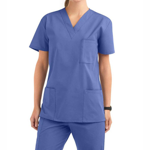 Women's Hospital Nurse Uniform Set <b>Stretch</b> Medical Scrubs with <b>Cargo</b> Jogger <b>Pants</b> Custom Manufacturing - Product Image 6