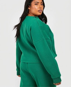 Nouveau sweat à capuche surdimensionné pour femme avec logo personnalisé, fermeture éclair et poches, manches longues, impression sérigraphique, collection automne-hiver - Product Image 5