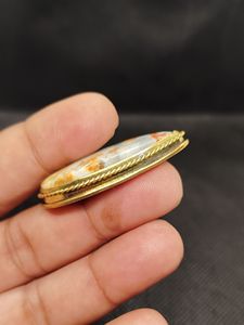 Colgante de Jaspe Maligano con Ranuras, Cadena de Cobre de Alta Calidad, Bañado en Cobre Antiguo, Precio al por Mayor, Lote de Colgantes de Macramé con Cristal - Product Image 6